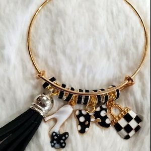 White and Black Bangle